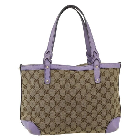 GUCCI GG Canvas Tote Bag Beige Gold 269878 Auth ka541 - Picture 3 of 16
